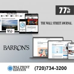 WSJ Newspaper and Barron's Digital Subscription for $189