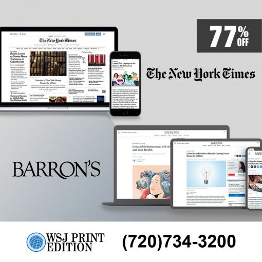The NY Times and Barron's Digital Bundle 3 Years for Save 77%