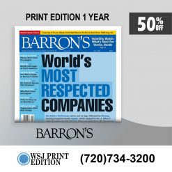 Barron’s Print News Membership 1-Year at 50% Off