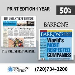 Barron's Newspaper and WSJ Subscription 1-Year for $480