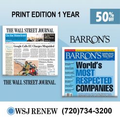 Barron's Newspaper and WSJ Subscription for $480